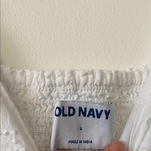 Old Navy|White Eyelet Maxi Dress|Large|EUC - Picture 6 of 9